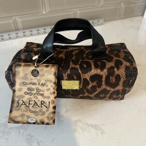 Joy Mangano  NWT‎ Roll Up Organizer Case Bag JM New York Safari Chic Collection